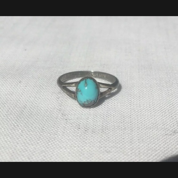 Sterling silver and turquoise ring - Picture 4 of 9